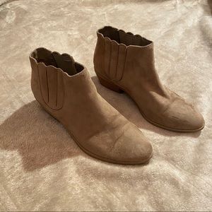 Tan booties